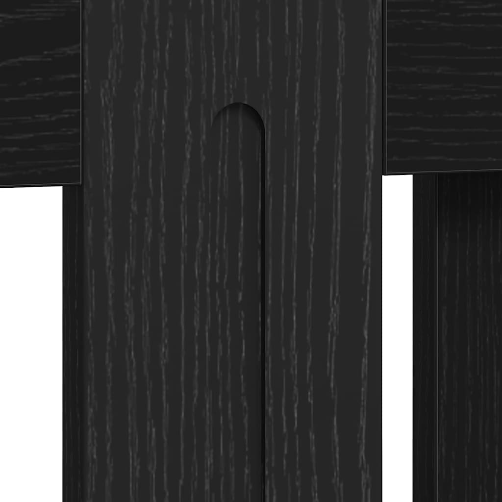 Heizkörperabdeckung Schwarz Eichen-Optik 172 x 19 x 81,5 cm