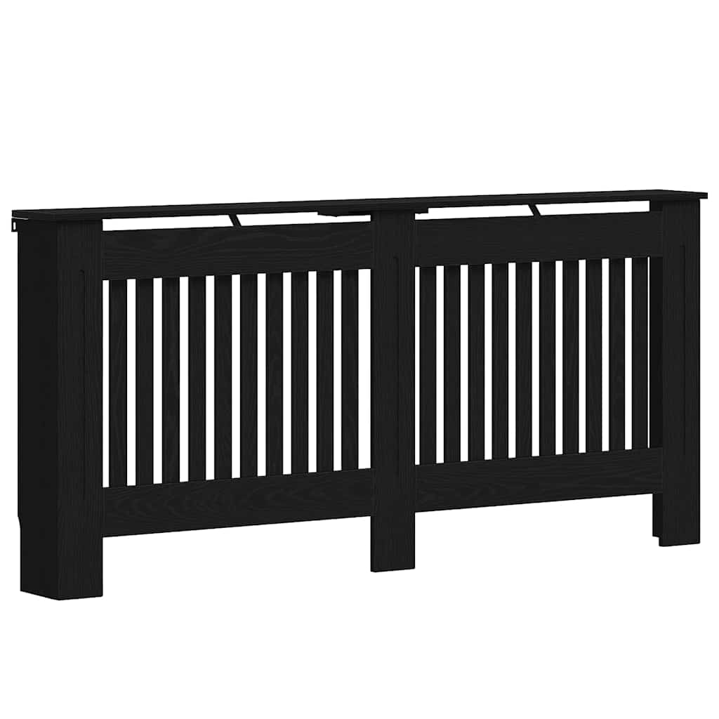 Heizkörperabdeckung Schwarz Eichen-Optik 172 x 19 x 81,5 cm