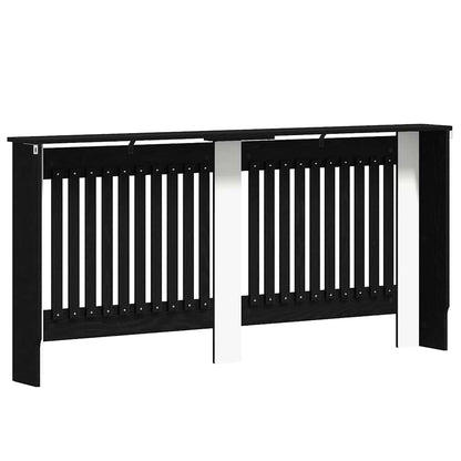 Heizkörperabdeckung Schwarz Eichen-Optik 172 x 19 x 81,5 cm