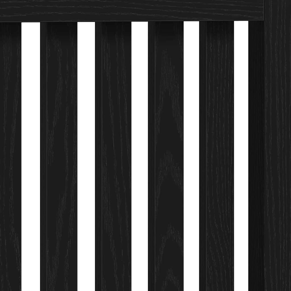 Heizkörperabdeckung Schwarz Eichen-Optik 152 x 19 x 81,5 cm