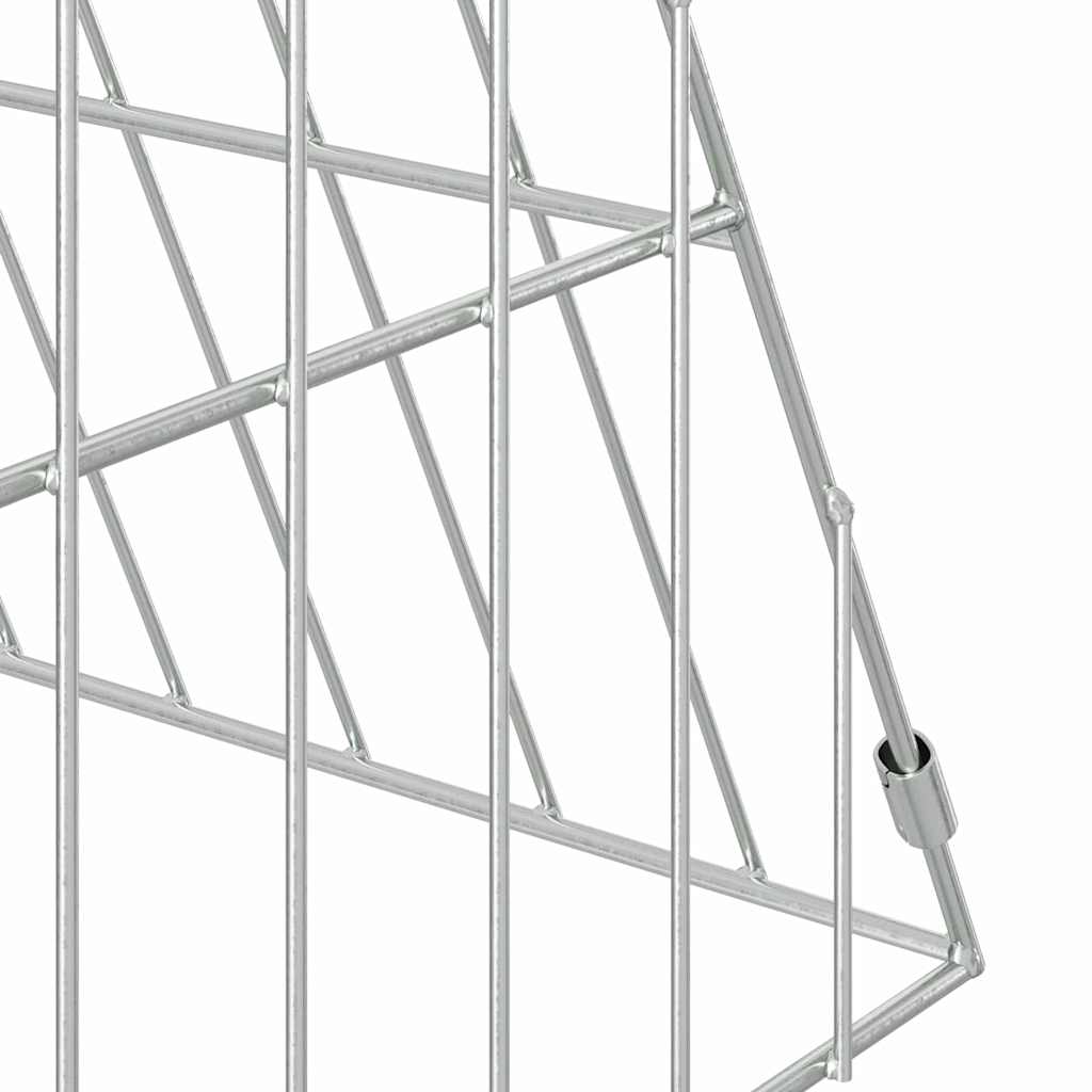 Hasenkäfig Silber 215 x 55 x 55 cm Verzinkter Stahl