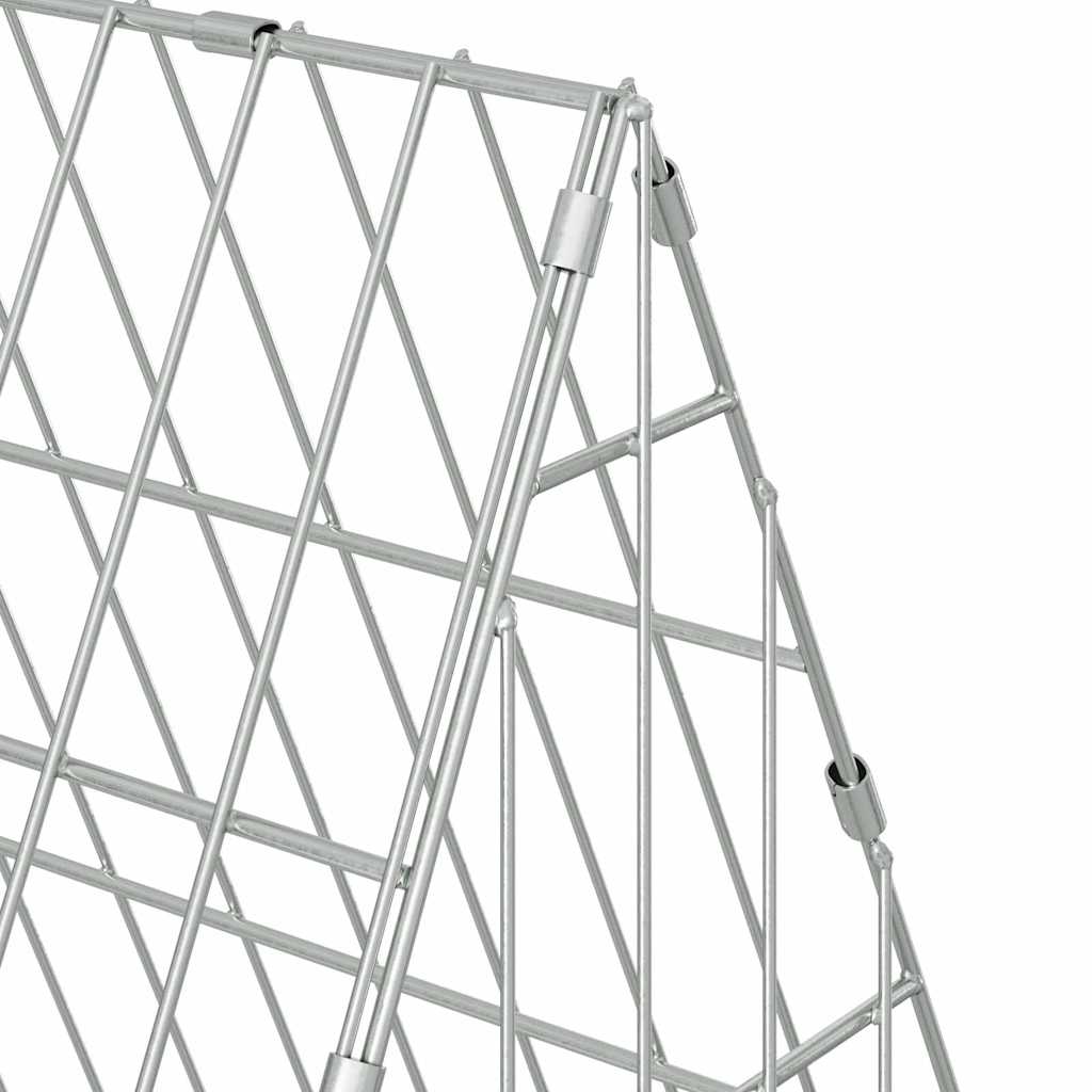 Hasenkäfig Silber 215 x 55 x 55 cm Verzinkter Stahl