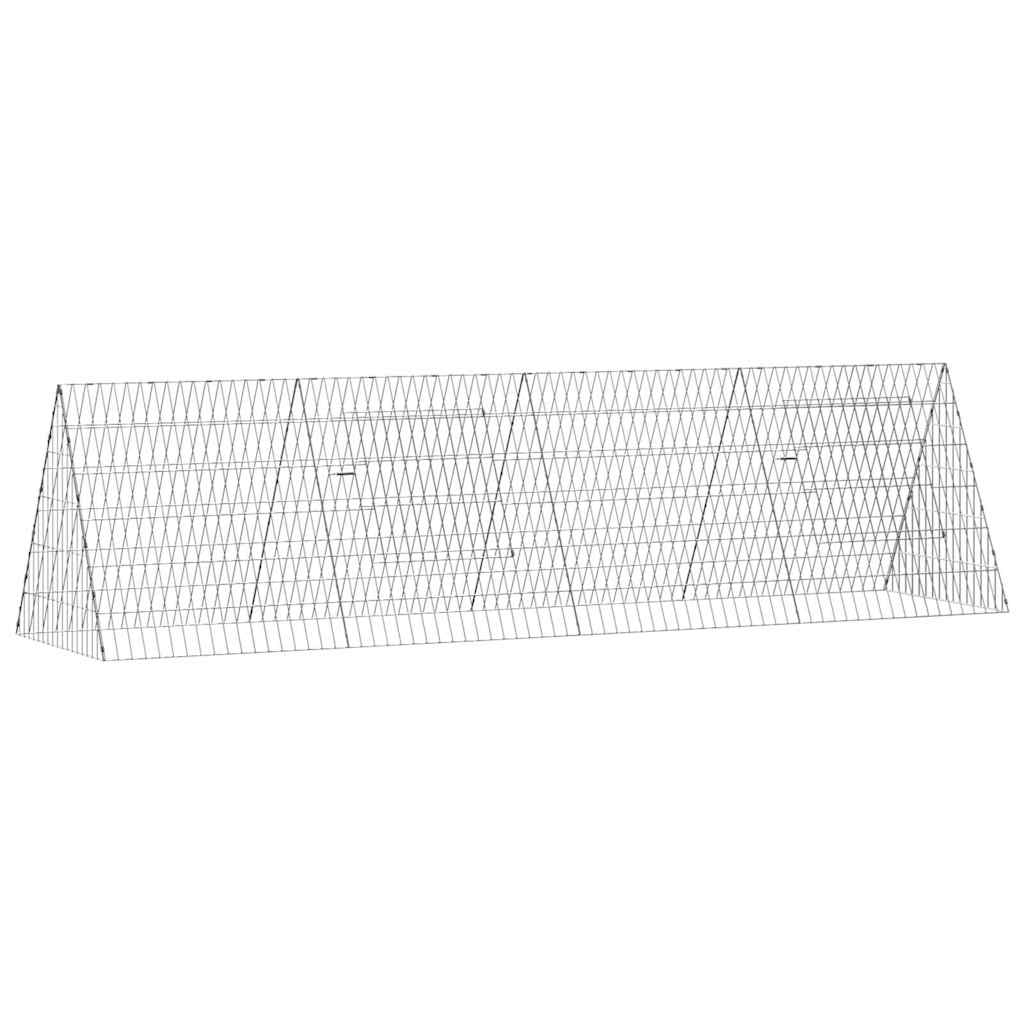 Hasenkäfig Silber 215 x 55 x 55 cm Verzinkter Stahl