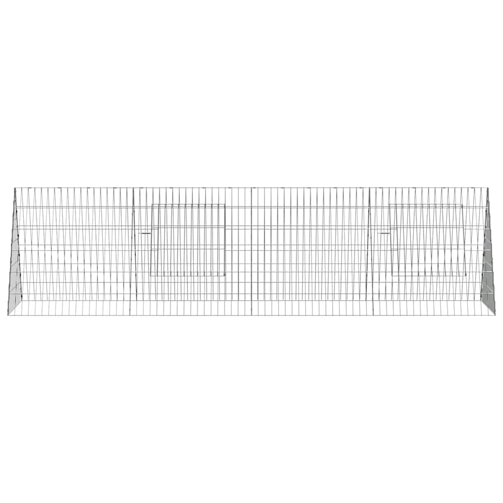 Hasenkäfig Silber 215 x 55 x 55 cm Verzinkter Stahl