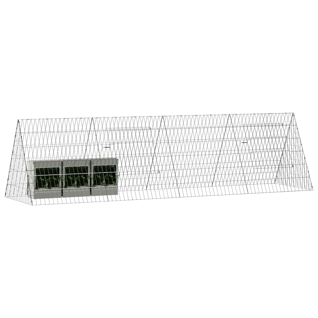 Hasenkäfig Silber 215 x 55 x 55 cm Verzinkter Stahl