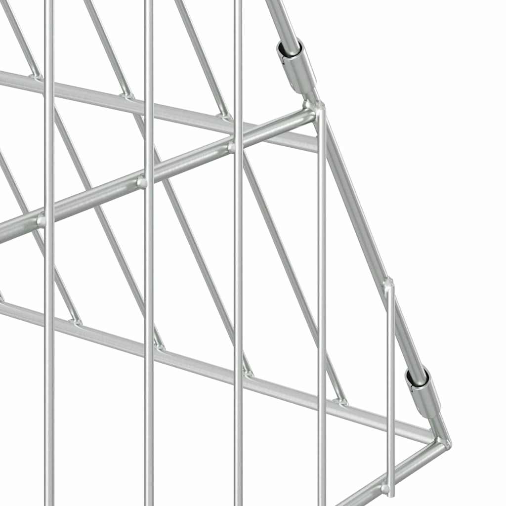 Hasenkäfig Silber 215 x 100 x 85 cm Verzinkter Stahl