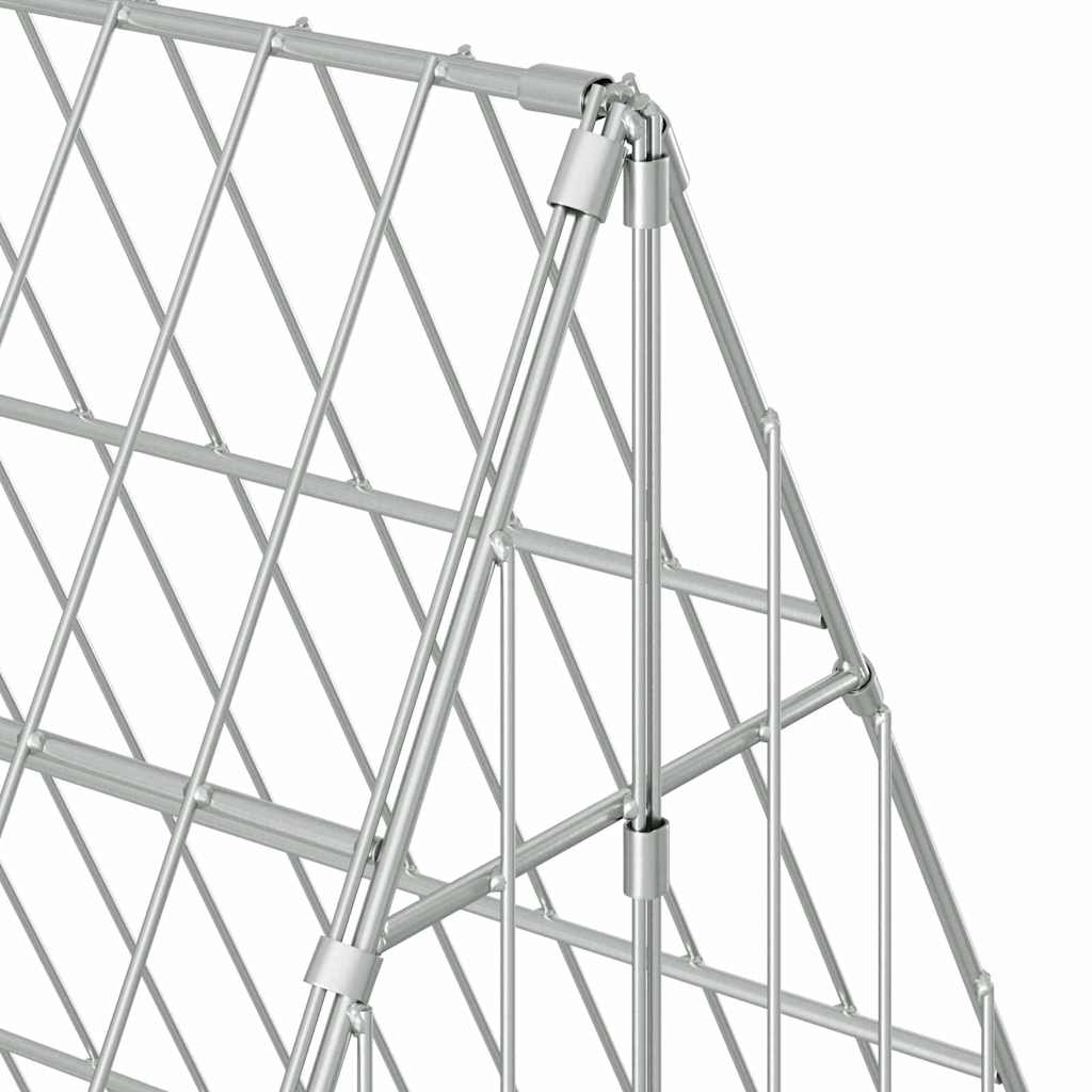 Hasenkäfig Silber 215 x 100 x 85 cm Verzinkter Stahl