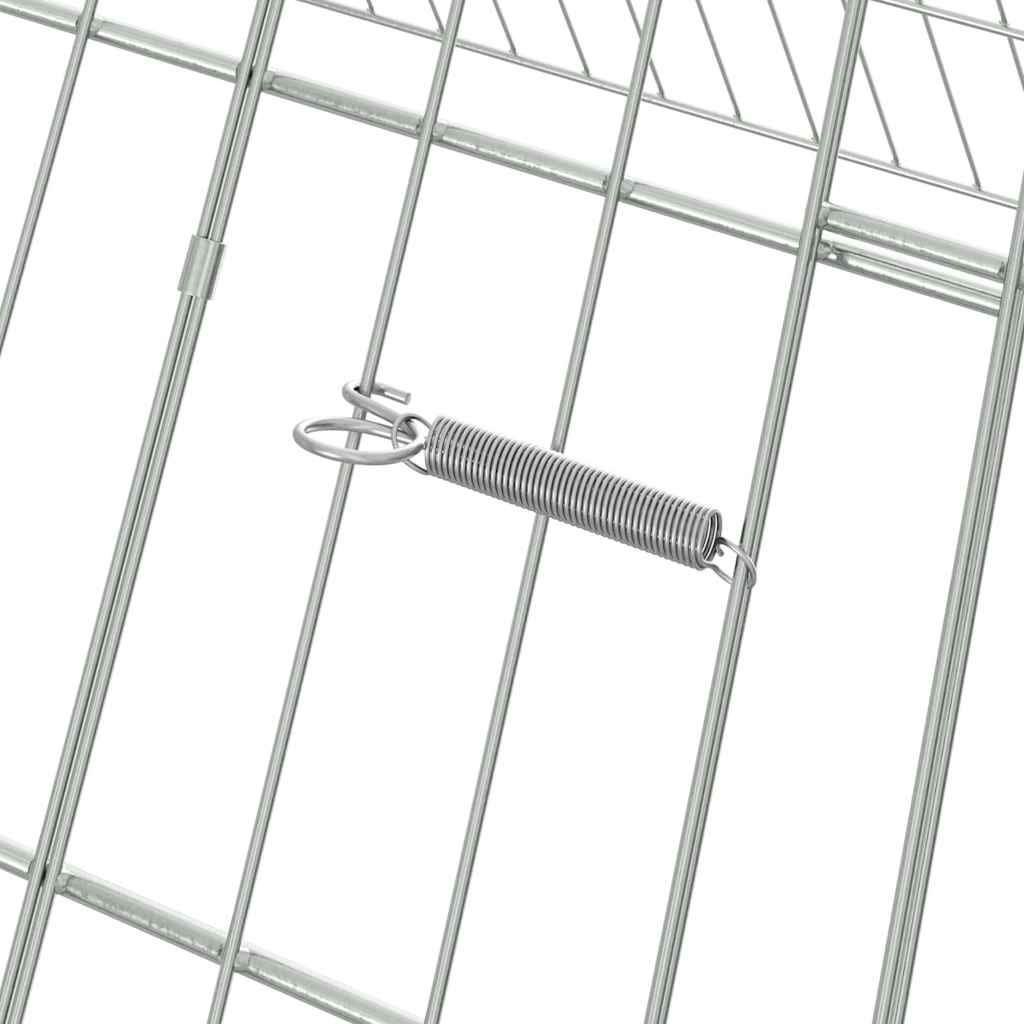 Hasenkäfig Silber 430 x 100 x 85 cm Verzinkter Stahl