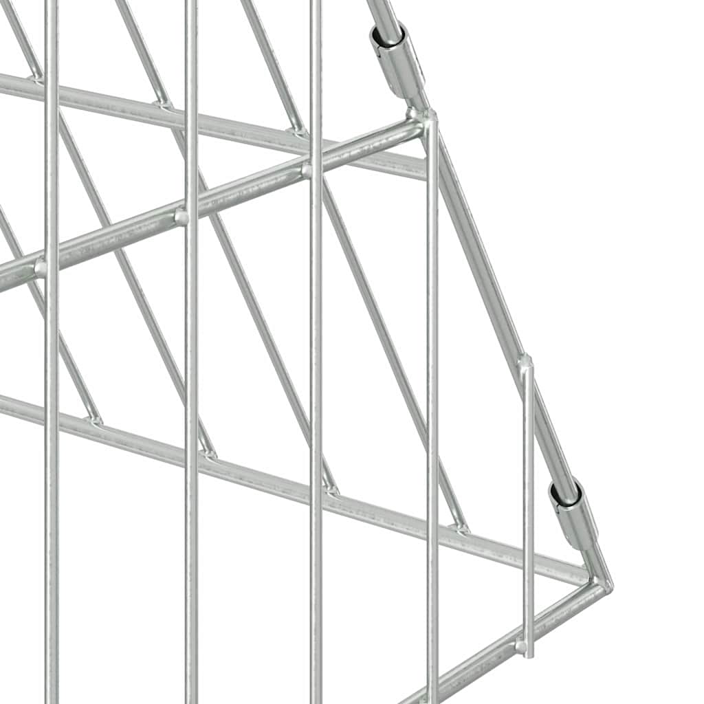 Hasenkäfig Silber 430 x 100 x 85 cm Verzinkter Stahl