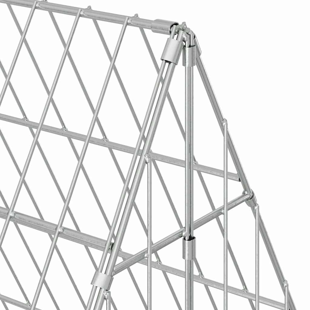Hasenkäfig Silber 430 x 100 x 85 cm Verzinkter Stahl