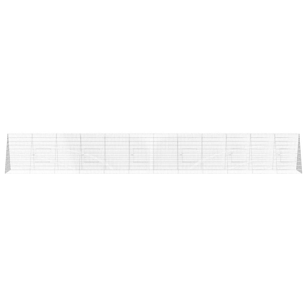 Hasenkäfig Silber 650 x 100 x 85 cm Verzinkter Stahl