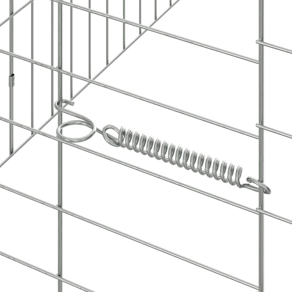 Hasenkäfig Silber 200 x 78 x 78 cm Verzinkter Stahl