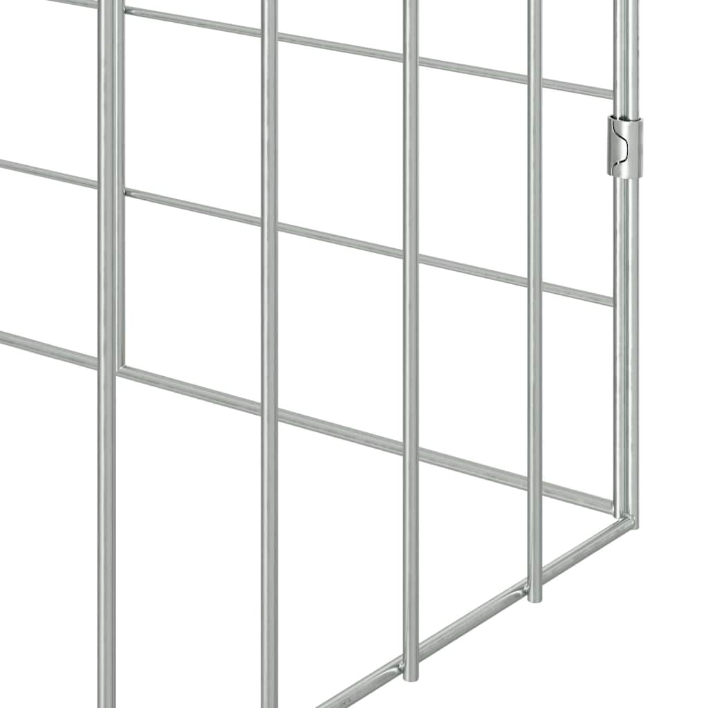 Hasenkäfig Silber 200 x 78 x 78 cm Verzinkter Stahl