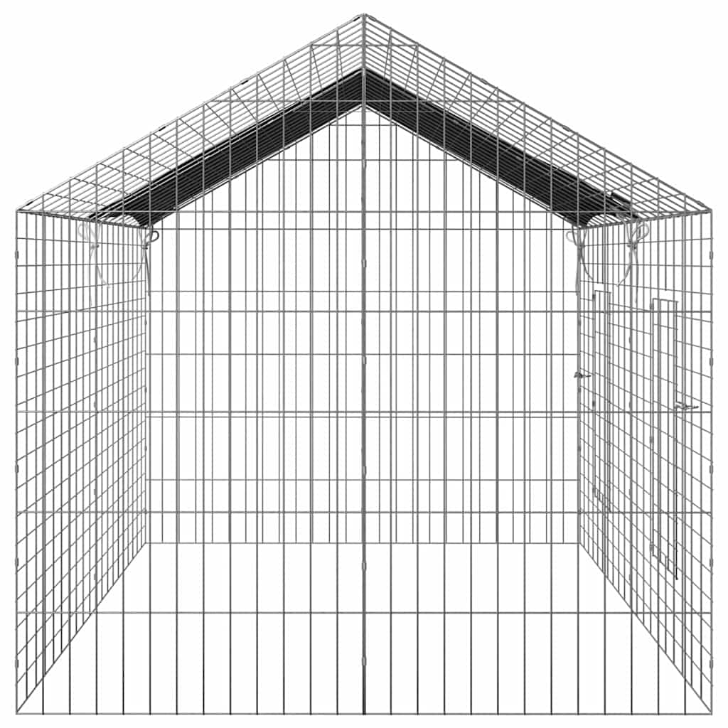 Hasenkäfig Silber 200 x 78 x 78 cm Verzinkter Stahl