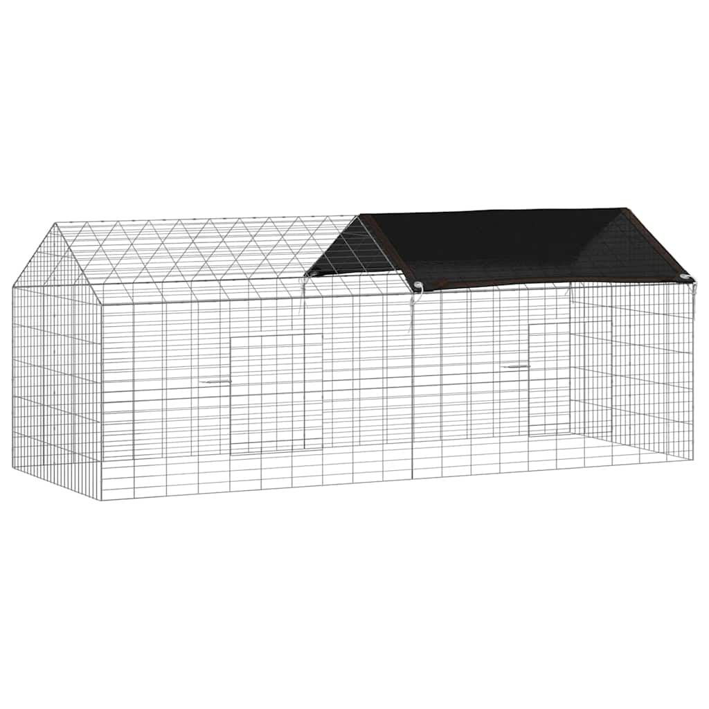 Hasenkäfig Silber 200 x 78 x 78 cm Verzinkter Stahl