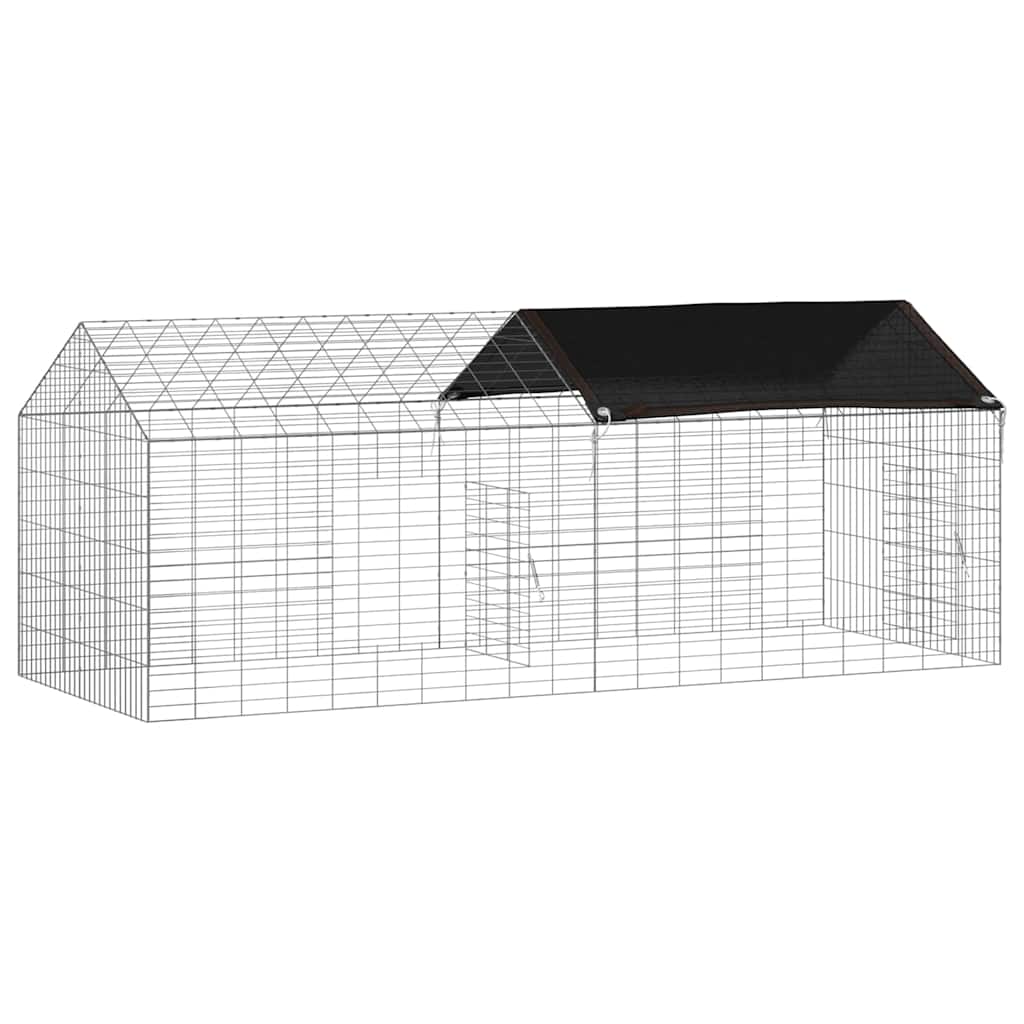 Hasenkäfig Silber 200 x 78 x 78 cm Verzinkter Stahl