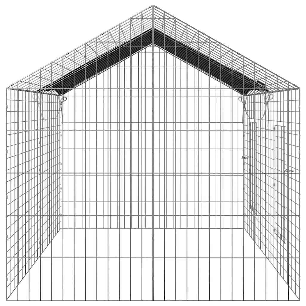 Hasenkäfig Silber 200 x 78 x 78 cm Verzinkter Stahl