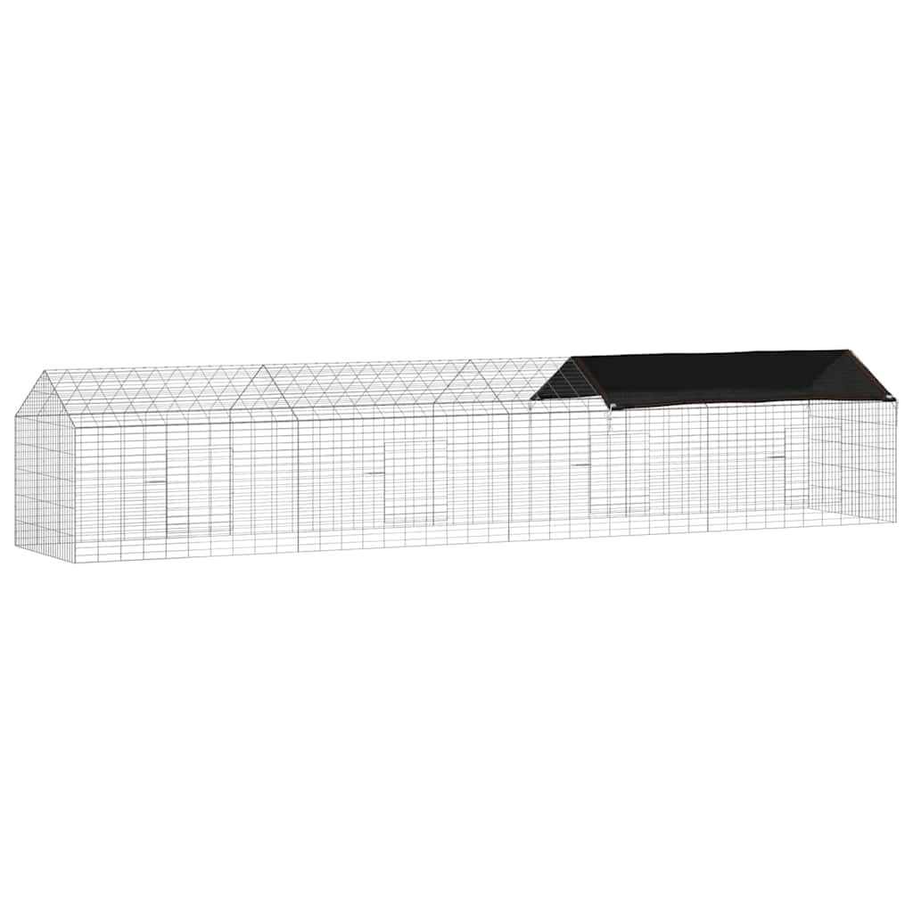 Hasenkäfig Silber 400 x 78 x 78 cm Verzinkter Stahl