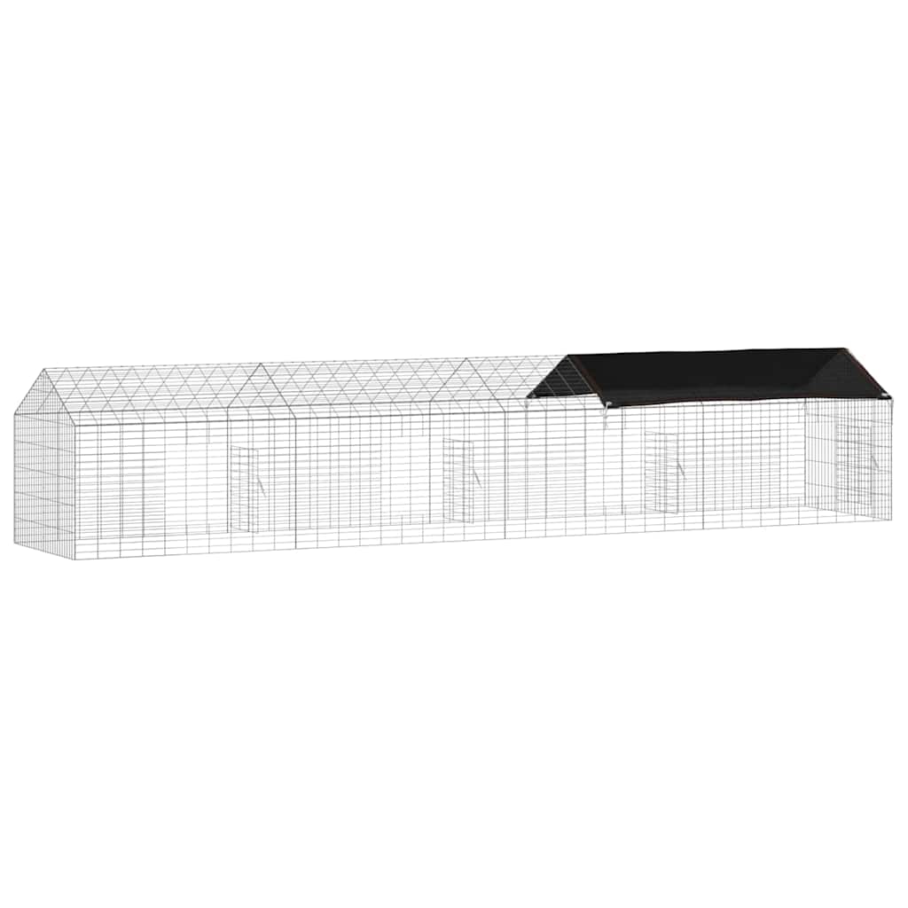 Hasenkäfig Silber 400 x 78 x 78 cm Verzinkter Stahl