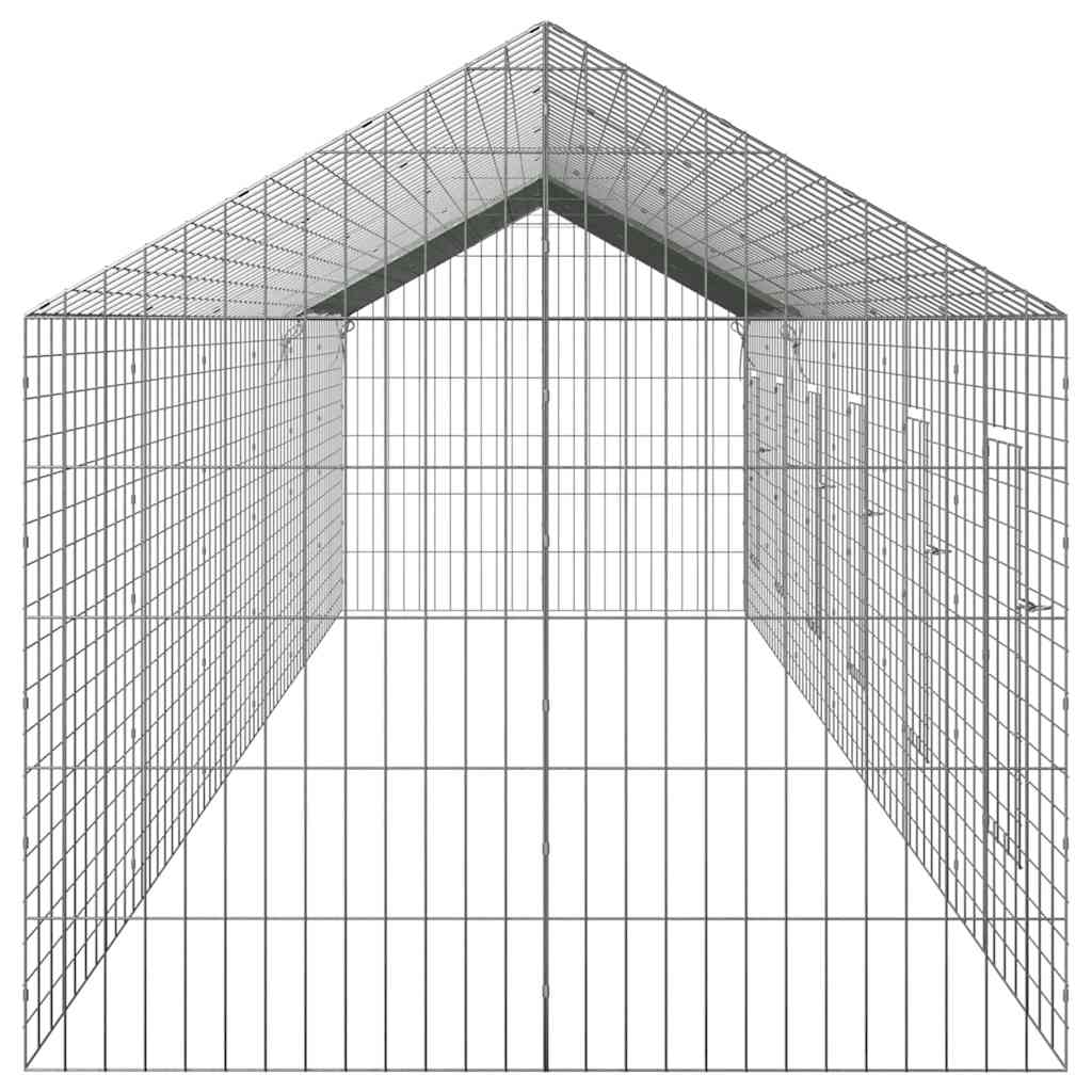 Hasenkäfig Silber 600 x 78 x 78 cm Verzinkter Stahl