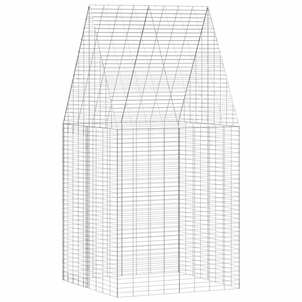 Hasenkäfig Silber 100 x 100 x 210 cm Verzinkter Stahl