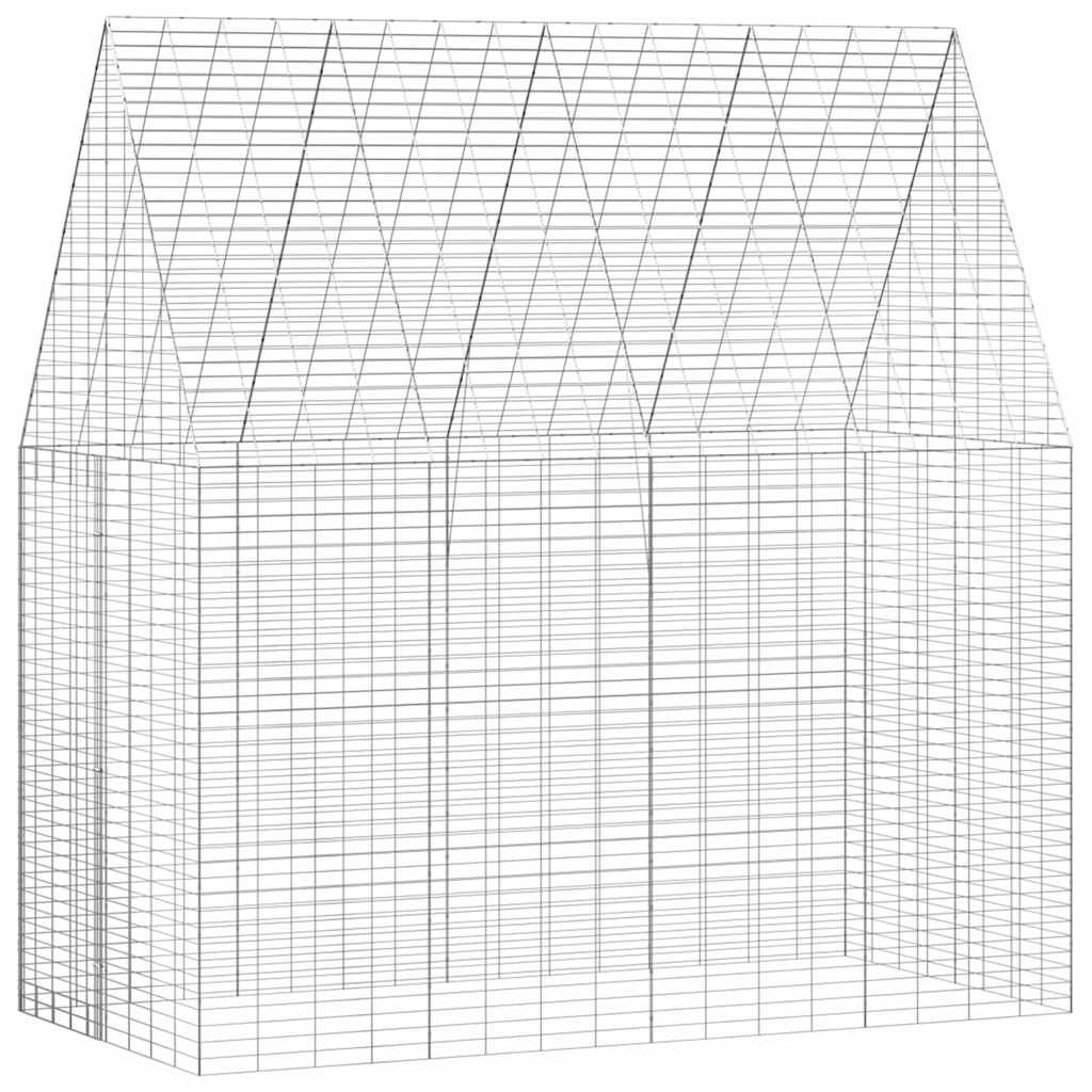 Hasenkäfig Silber 200 x 100 x 210 cm Verzinkter Stahl