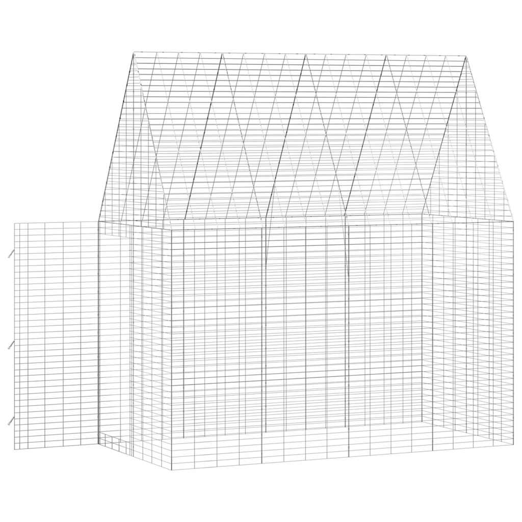 Hasenkäfig Silber 200 x 100 x 210 cm Verzinkter Stahl