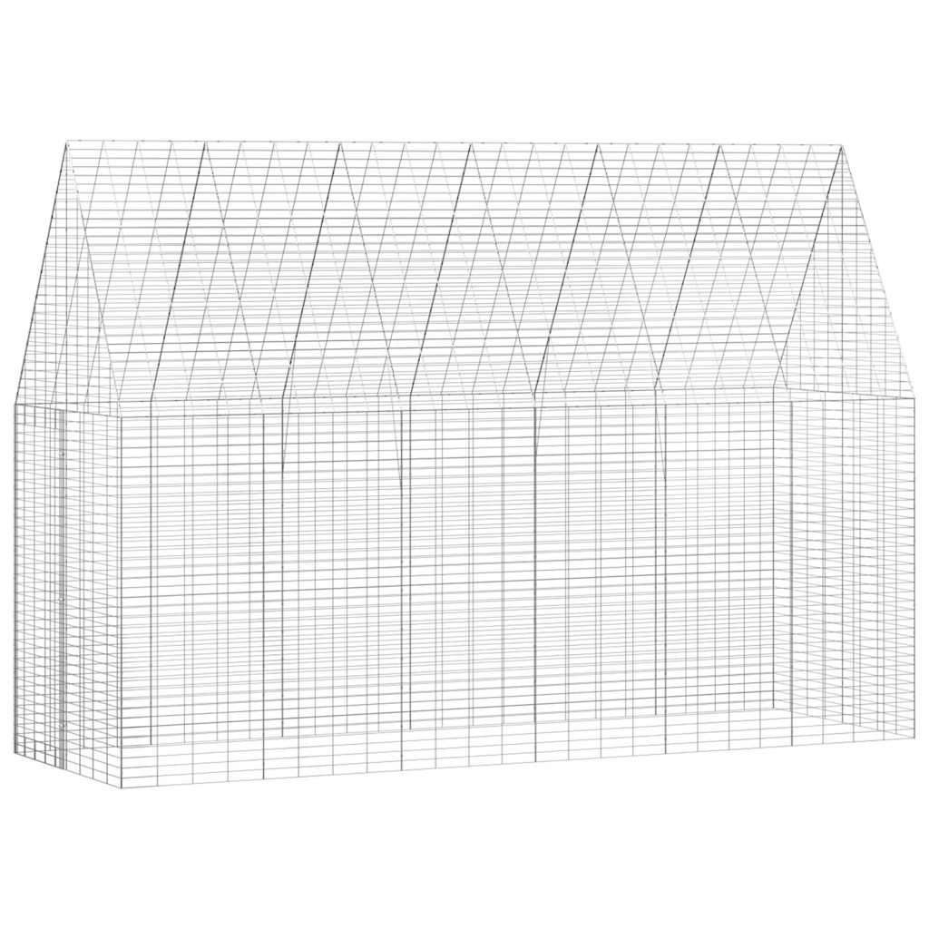 Hasenkäfig Silber 300 x 100 x 210 cm Verzinkter Stahl