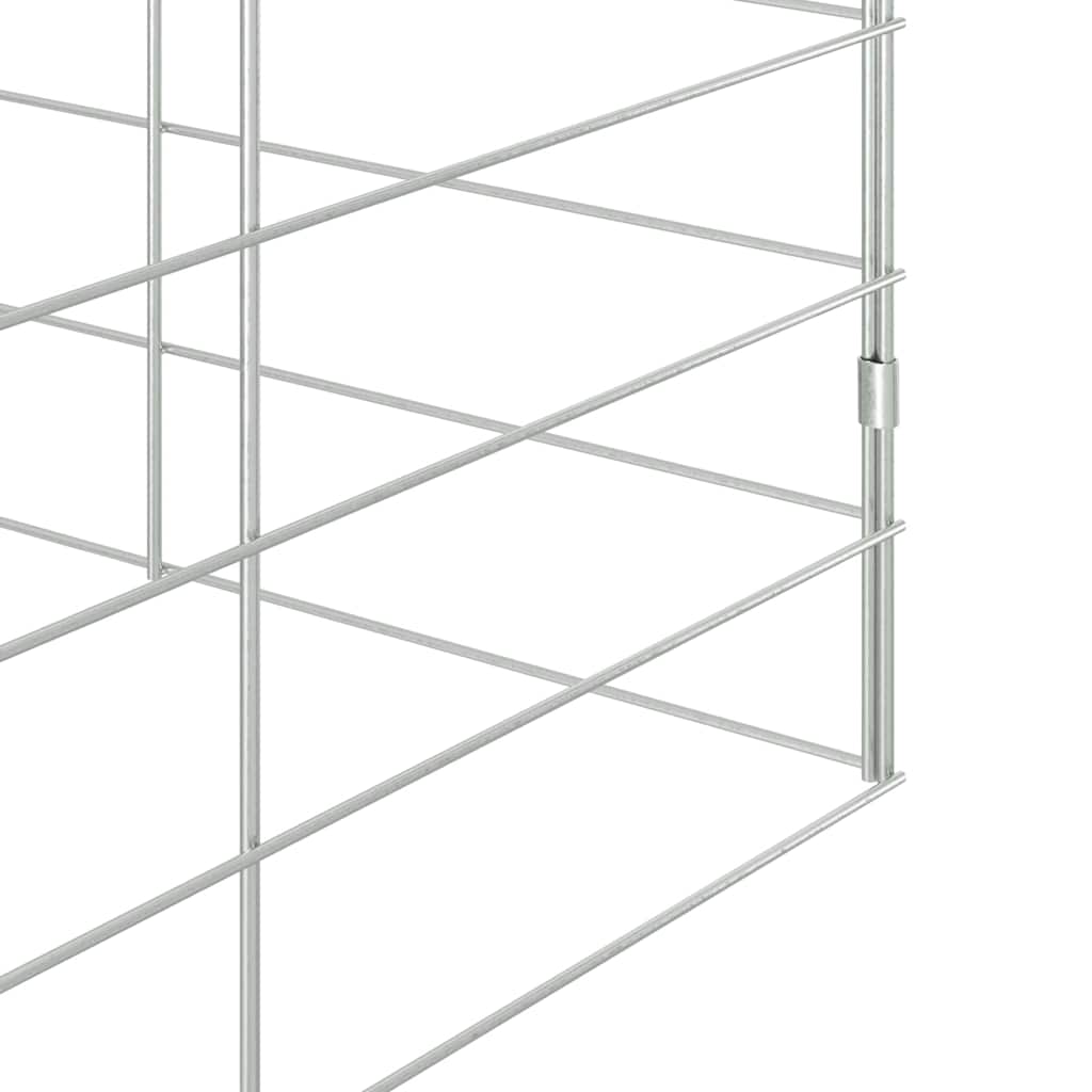 Hasenkäfig Silber 400 x 100 x 210 cm Verzinkter Stahl