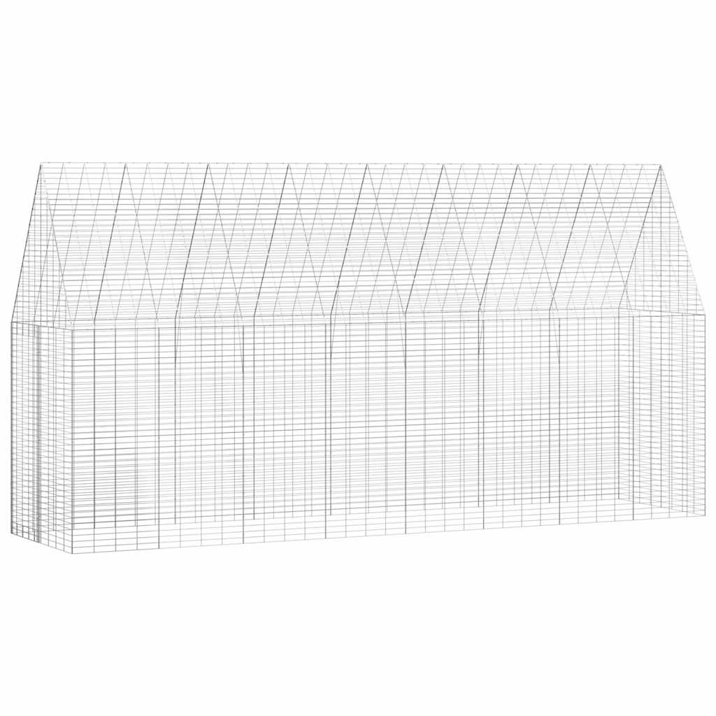 Hasenkäfig Silber 400 x 100 x 210 cm Verzinkter Stahl