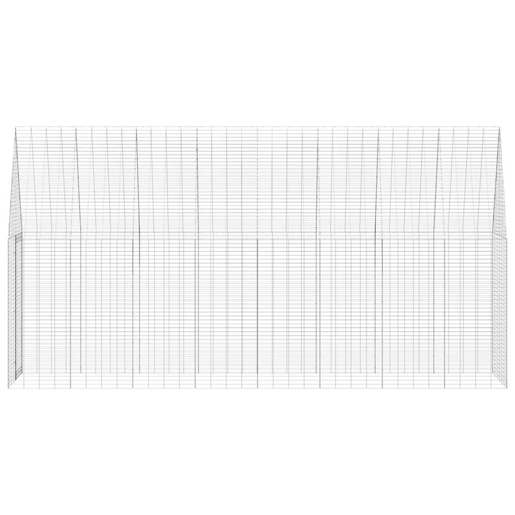 Hasenkäfig Silber 400 x 100 x 210 cm Verzinkter Stahl
