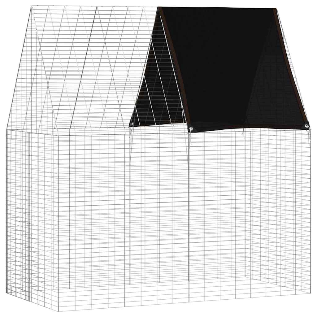 Hasenkäfig Silber 200 x 100 x 210 cm Verzinkter Stahl