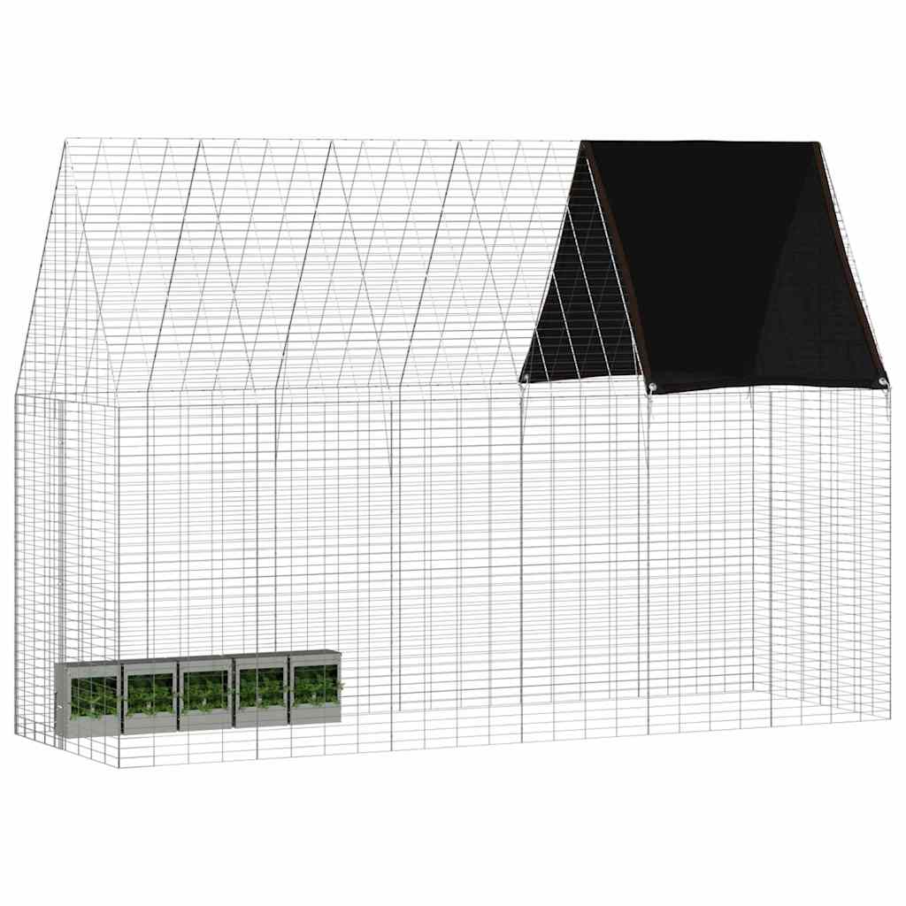 Hasenkäfig Silber 300 x 100 x 210 cm Verzinkter Stahl