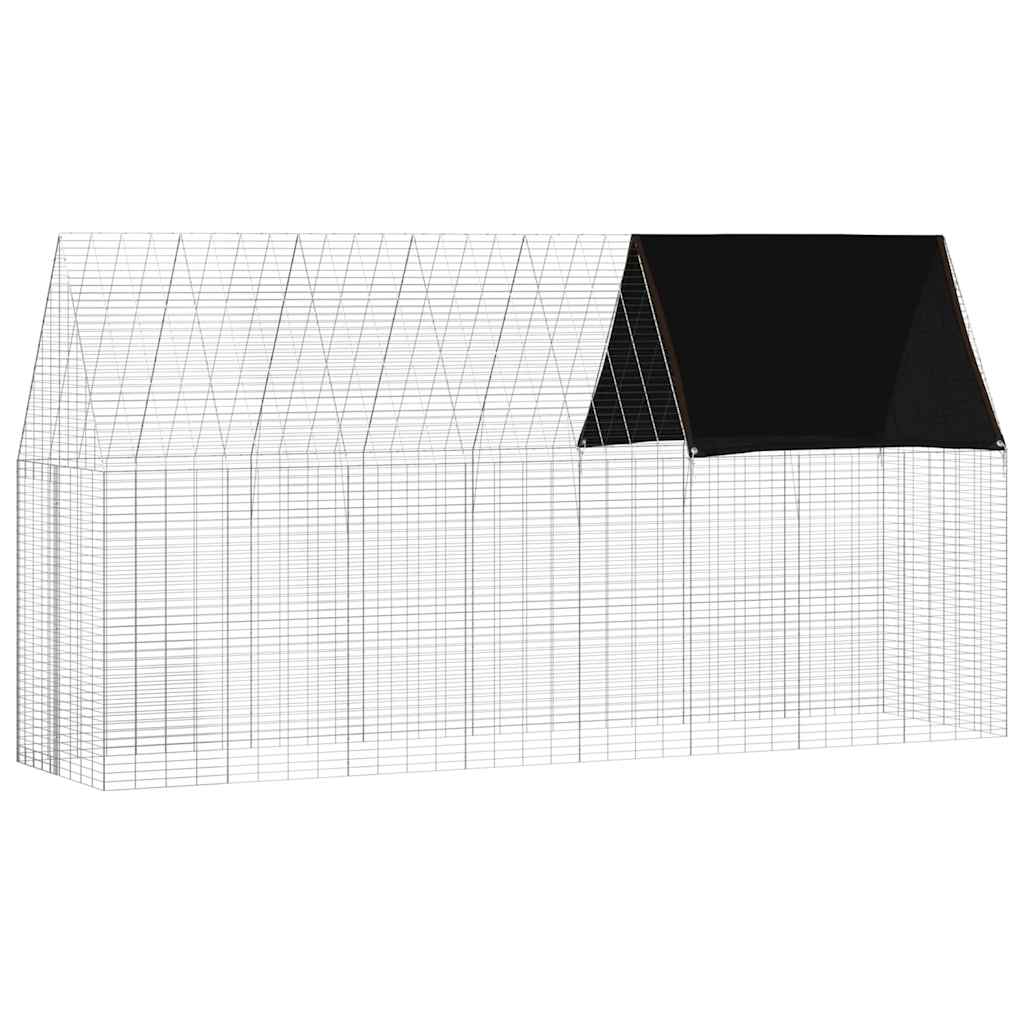 Hasenkäfig Silber 400 x 100 x 210 cm Verzinkter Stahl