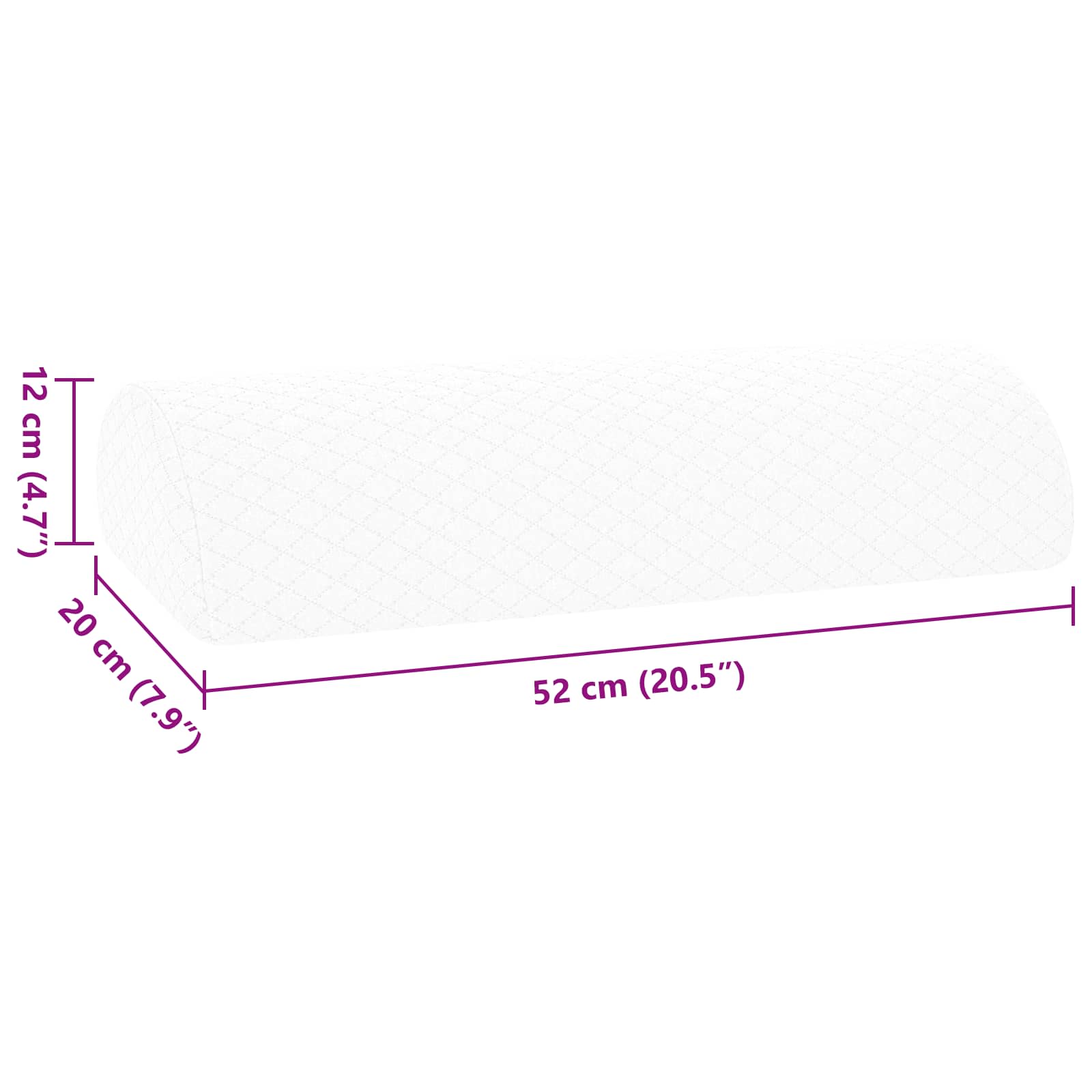 Beinkissen 52 x 20 x 12 cm Mittel Viscoschaum Weiß