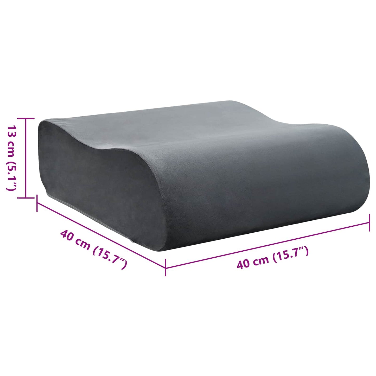 Sitzkissen Uni Grau 40 x 40 x 13 cm PU-Schaum