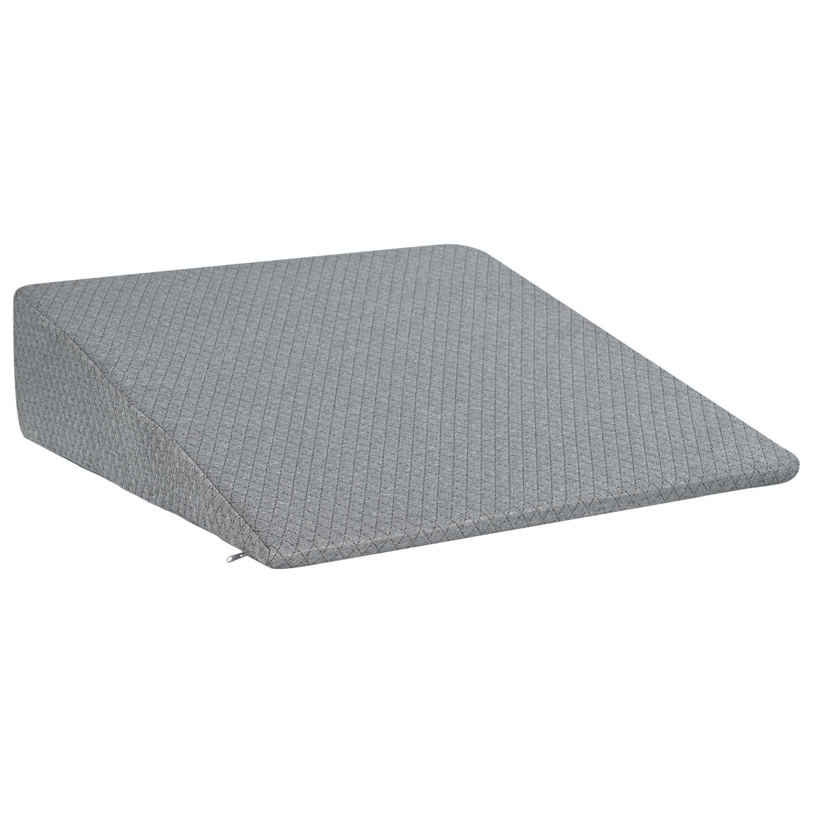 Keil Kopfkissen 69 x 64 x 19 cm Mittel Viscoschaum Grau