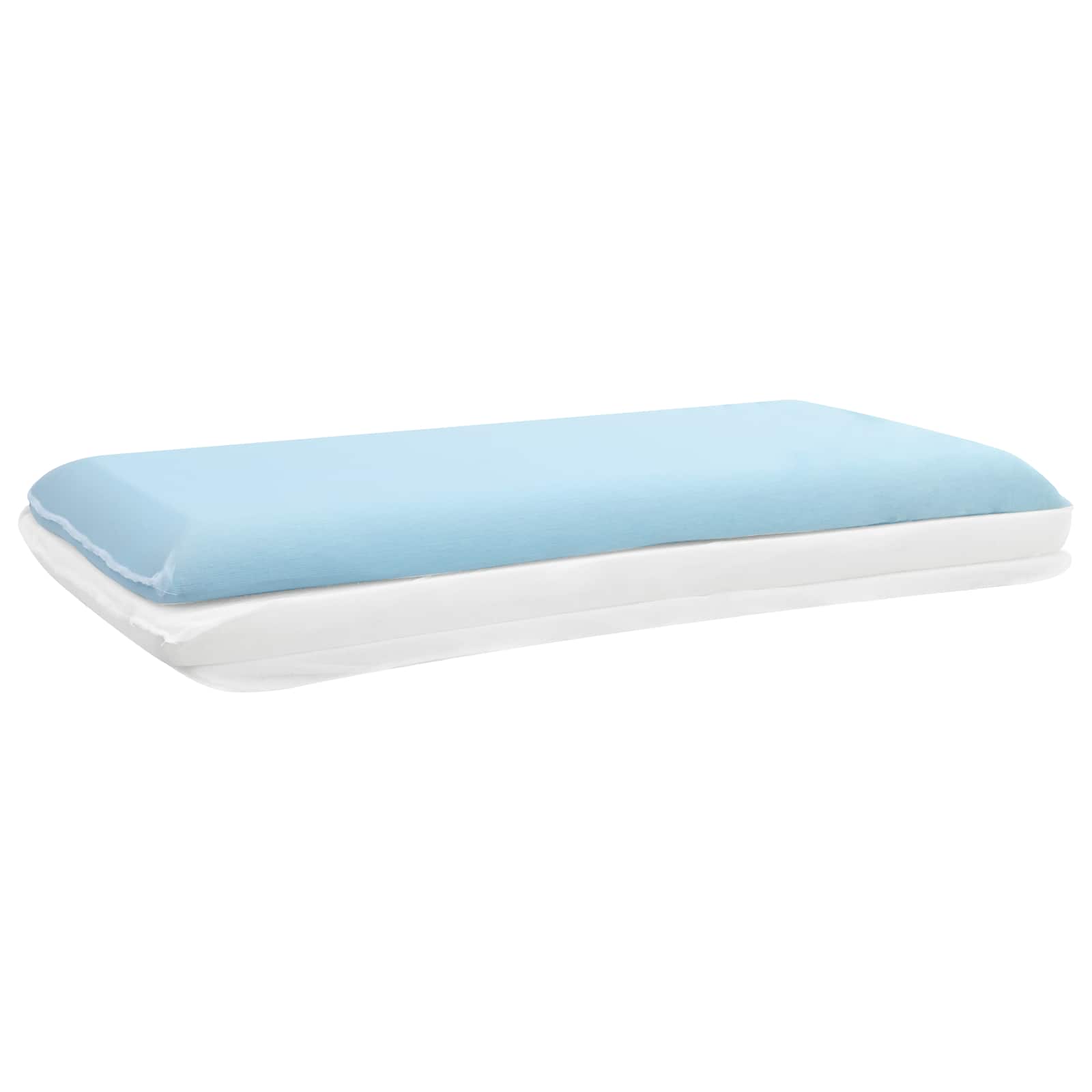 Schlafkissen 80 x 40 x 12 cm Mittel Gelschaum Weiß