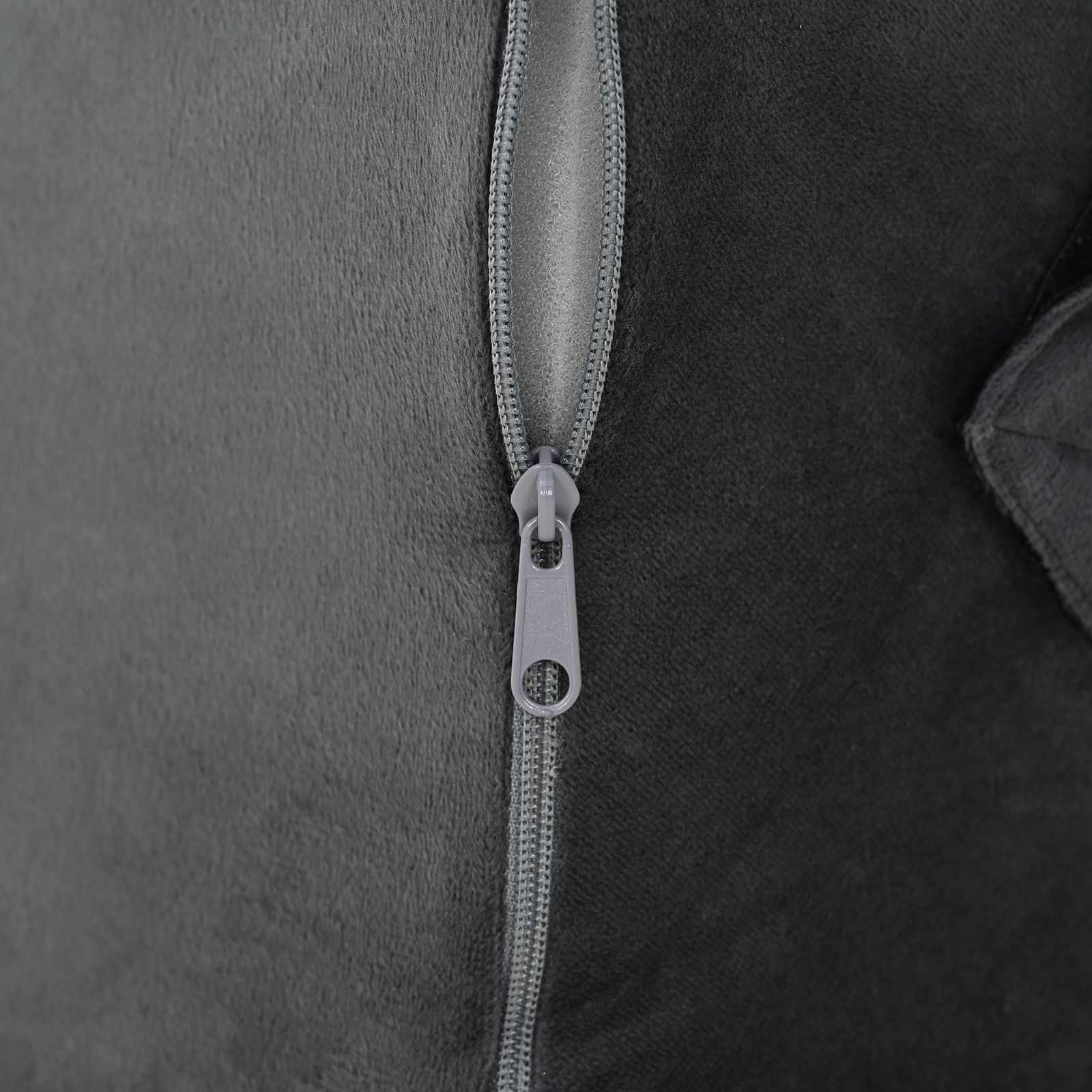 Keil Kopfkissen Grau 55 x 55 x 26 cm Viscoschaum
