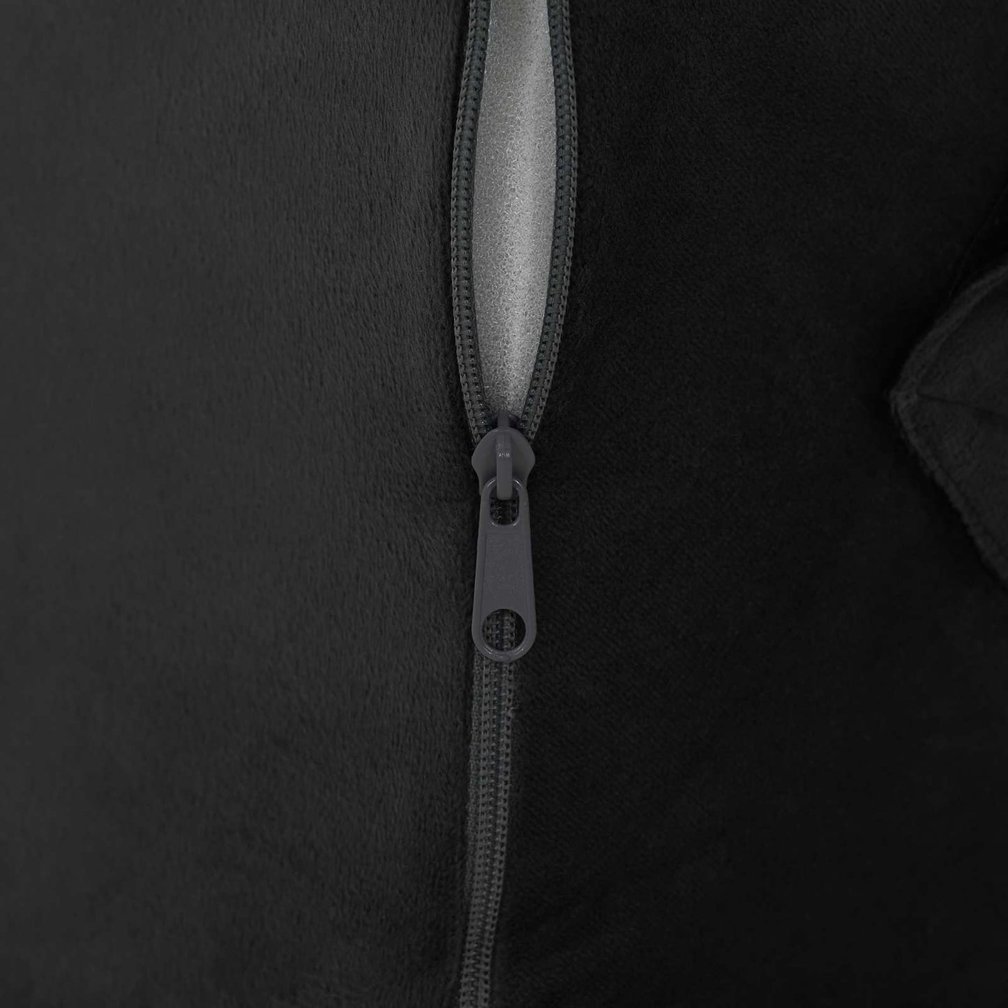 Keil Kopfkissen Schwarz 55 x 55 x 26 cm Viscoschaum