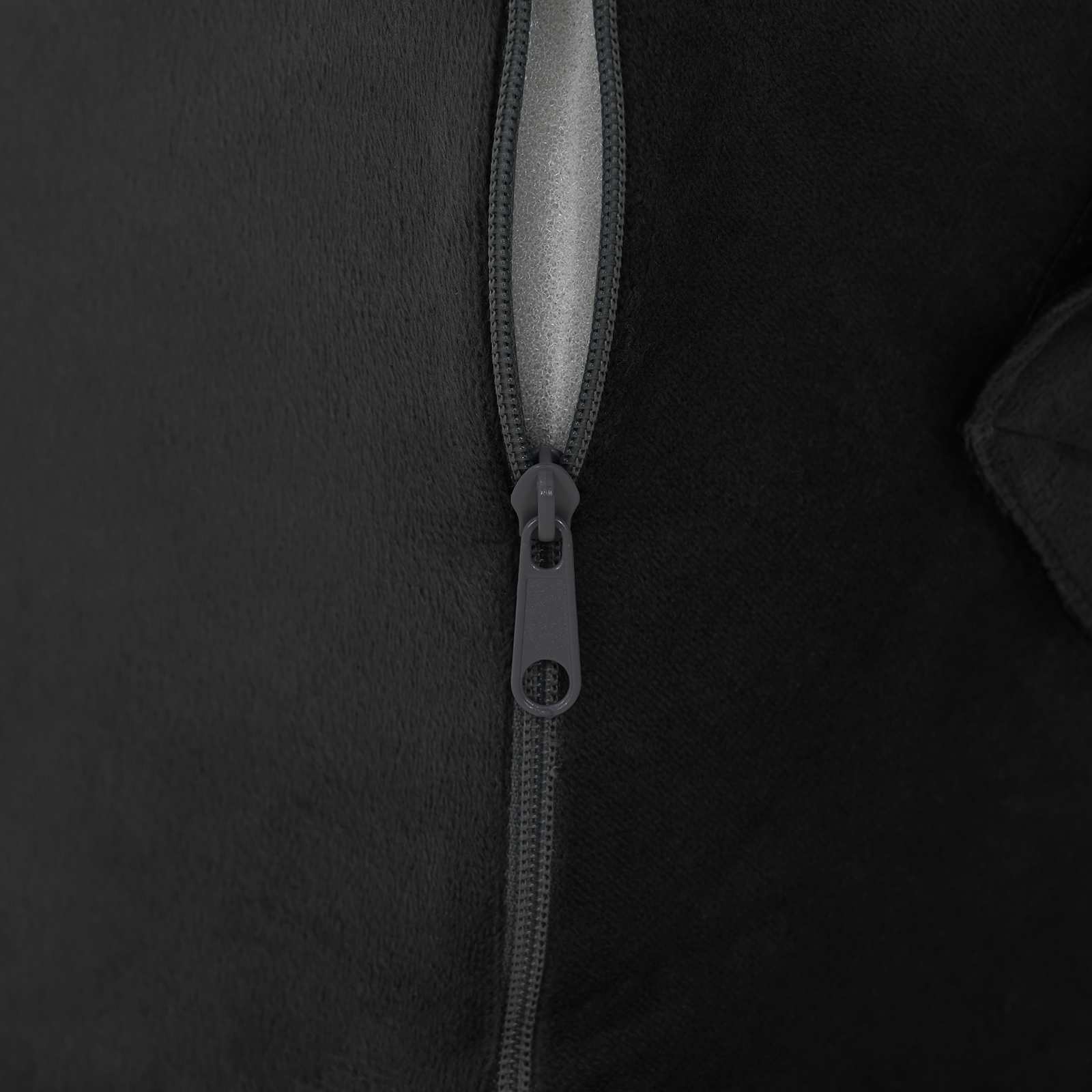 Keil Kopfkissen Schwarz 55 x 55 x 26 cm Viscoschaum
