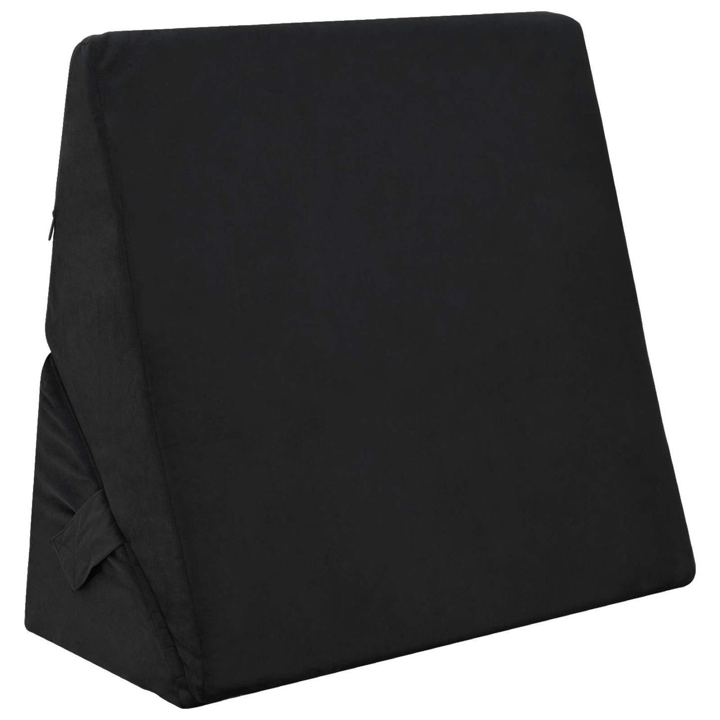 Keil Kopfkissen Schwarz 55 x 55 x 26 cm Viscoschaum