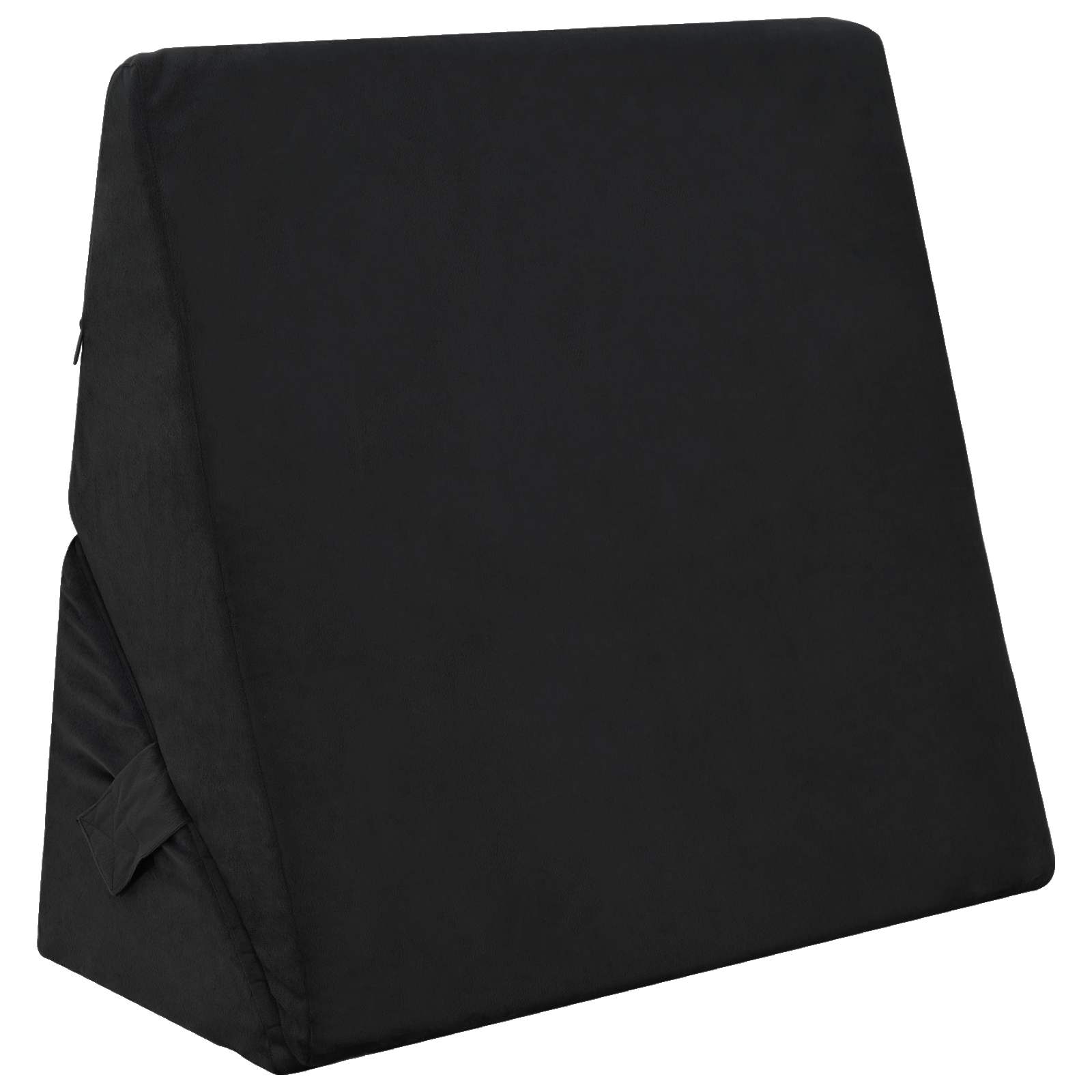 Keil Kopfkissen Schwarz 55 x 55 x 26 cm Viscoschaum