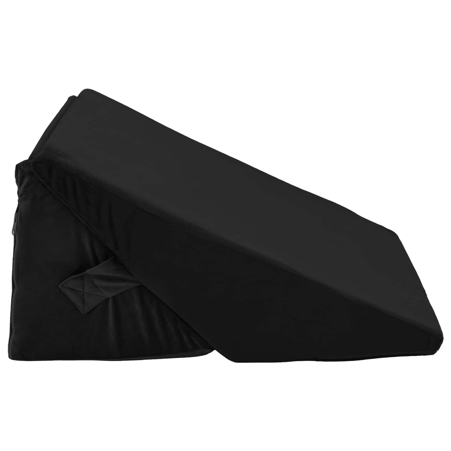 Keil Kopfkissen Schwarz 55 x 55 x 26 cm Viscoschaum