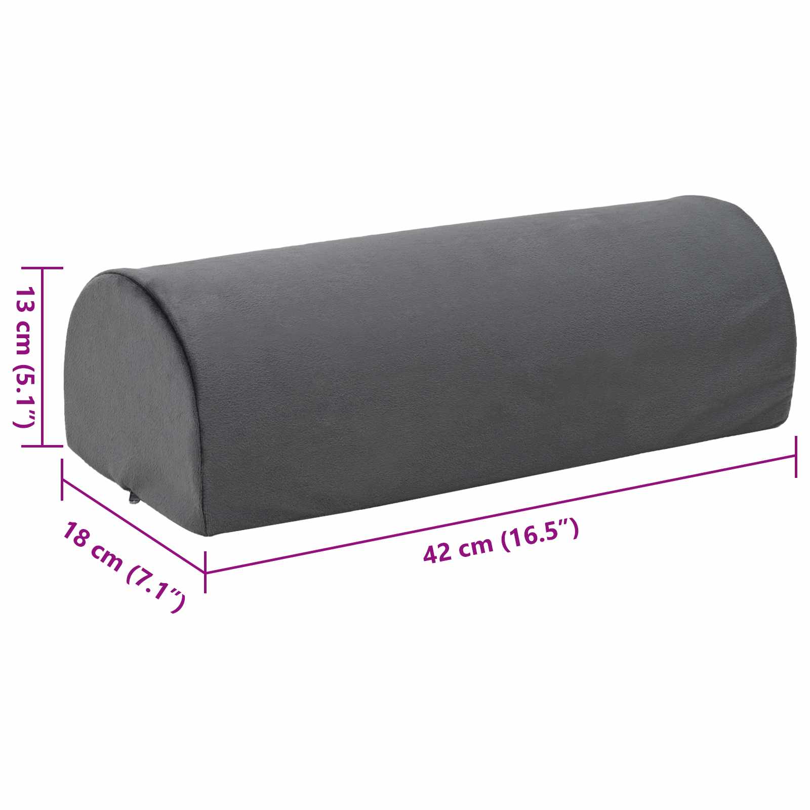 Fußstützenkissen 42 x 18 x 13 cm Fest PU-Schaum Grau