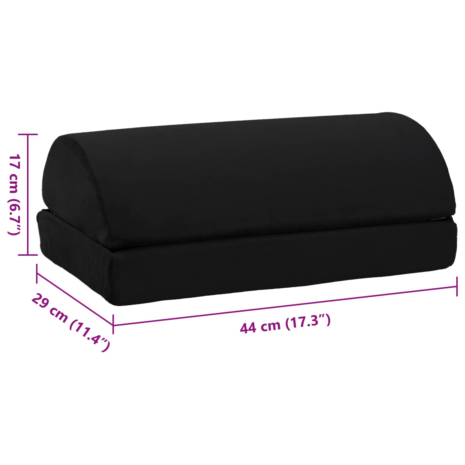 44 x 29 x 17 cm Fest PU-Schaum Schwarz