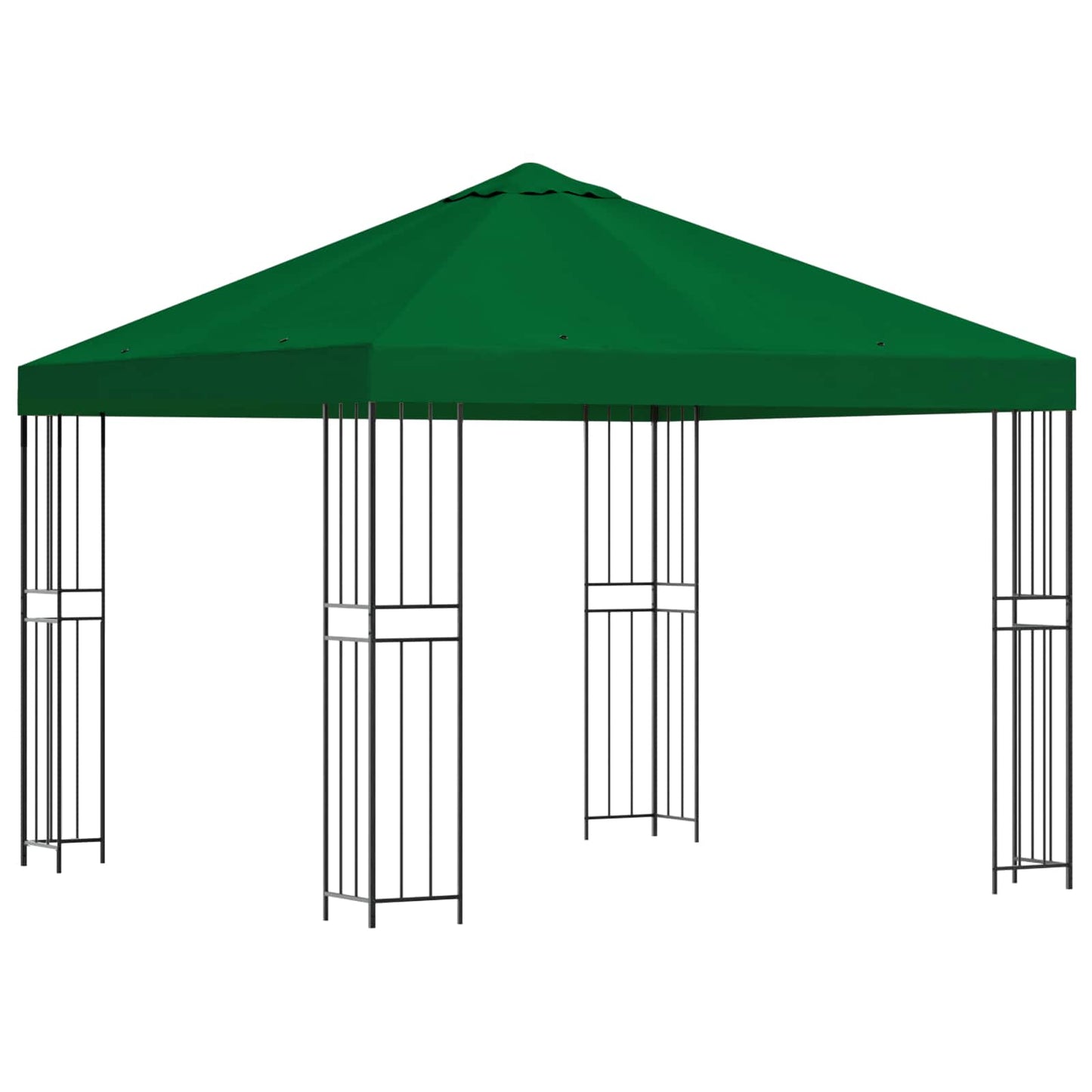 Pavillon 3 x 3 m Grün Polyester und Stahl 190 gsm