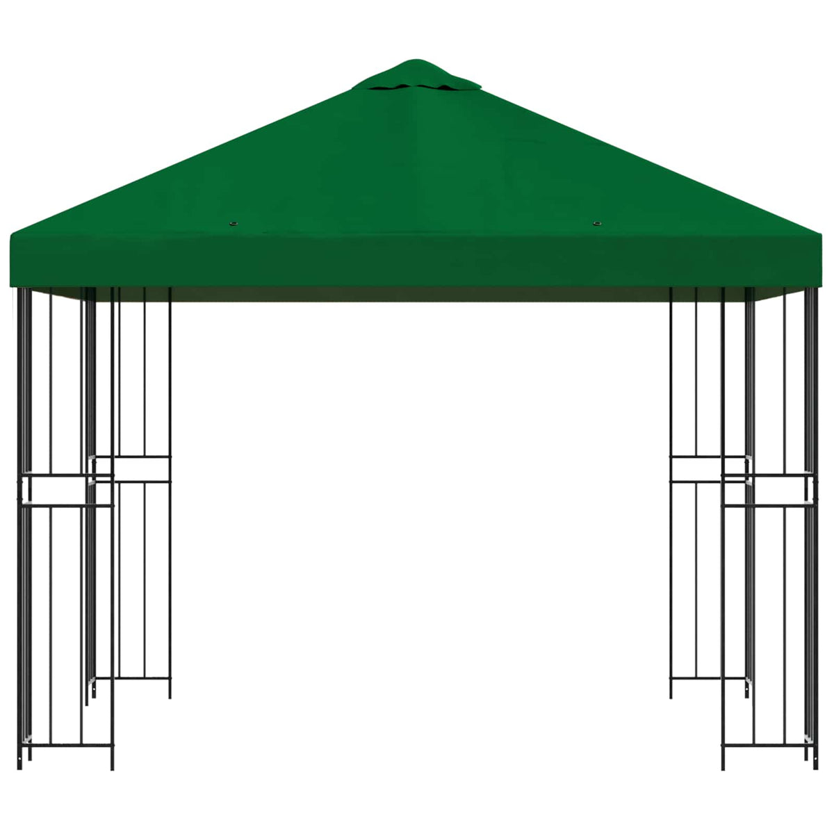 Pavillon 3 x 3 m Grün Polyester und Stahl 190 gsm