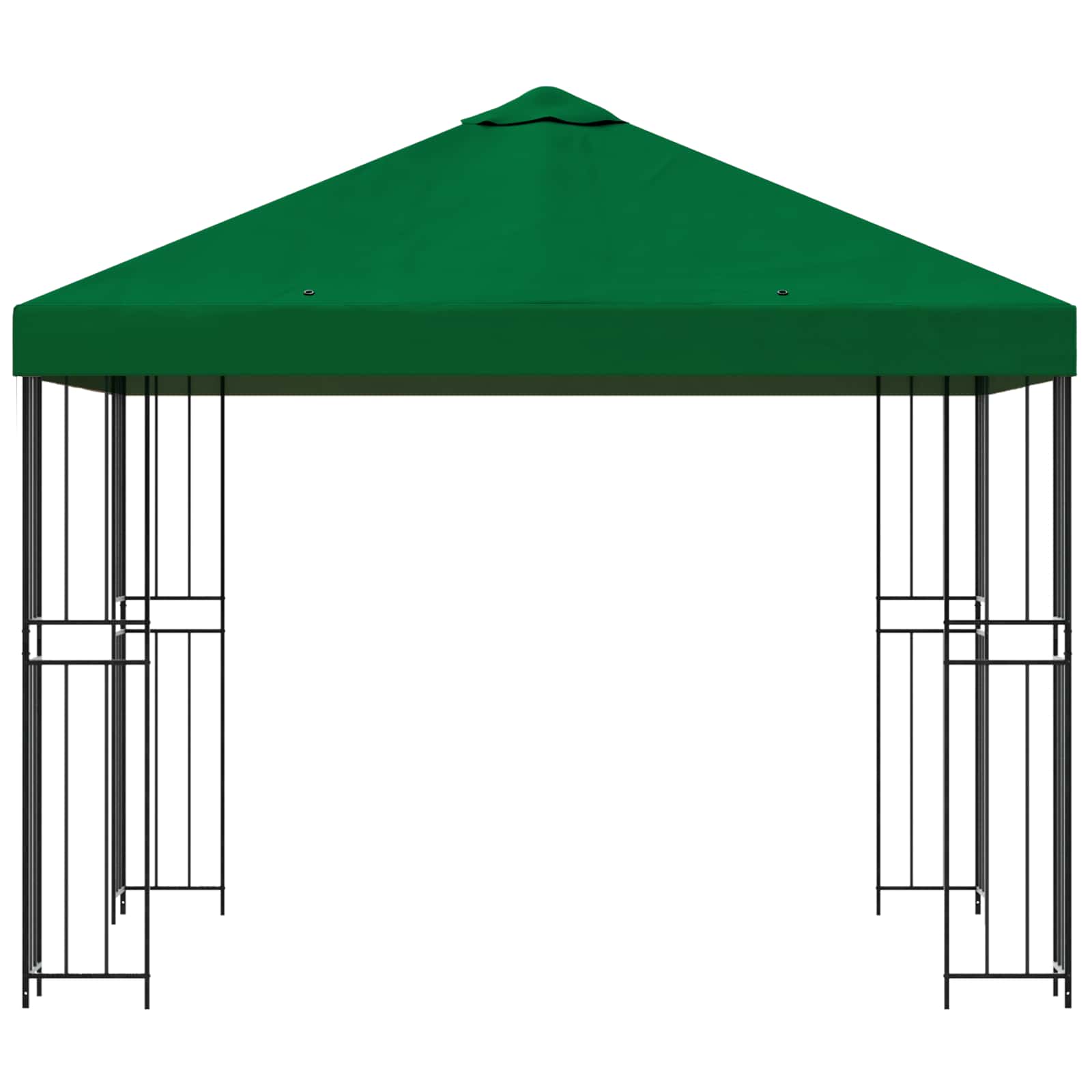 Pavillon 3 x 3 m Grün Polyester und Stahl 190 gsm