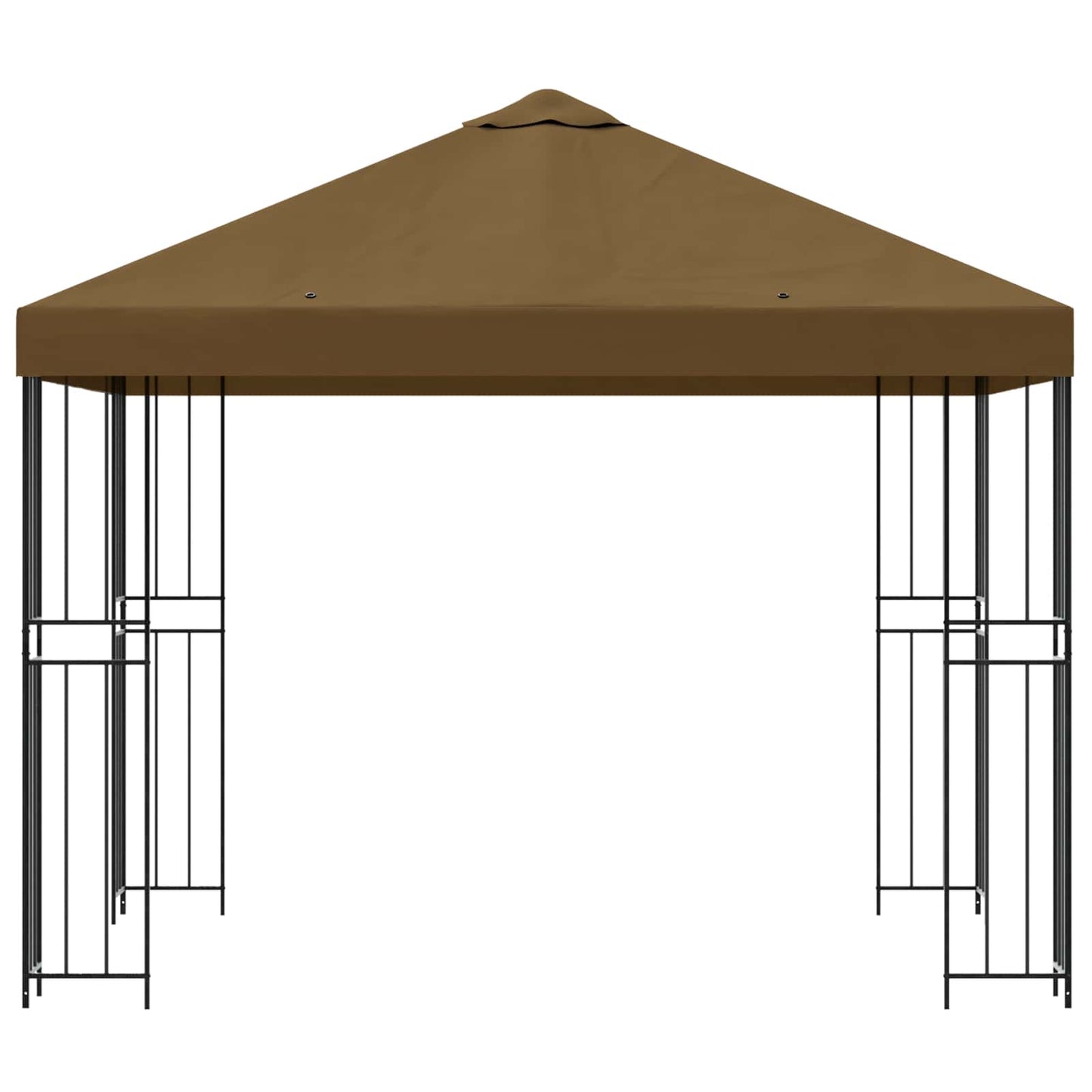 Pavillon 3 x 3 m Taupe Polyester und Stahl 190 gsm